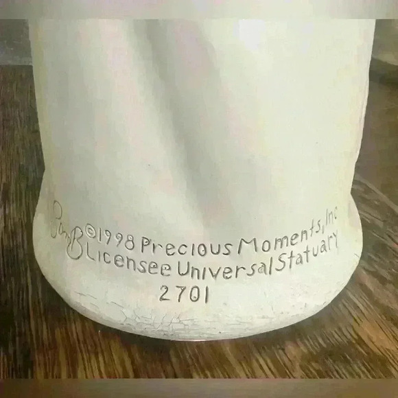 13 “Large Precious Moments Collection 1998 1 Boy & 2Girls Praying Garden Angels - Picture 4 of 7